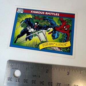 1990 Marvel Universe Impel Series 1 Famous Battles Venom vs Spider-Man #106